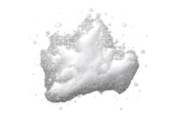 Obraz premium White snow powder creating a splash, depicting a winter blizzard or cold frozen element. Transparent background