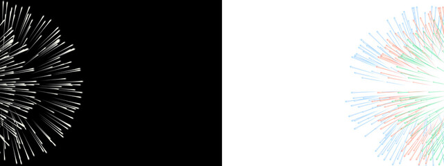 Radial Firework Lines Abstract Background