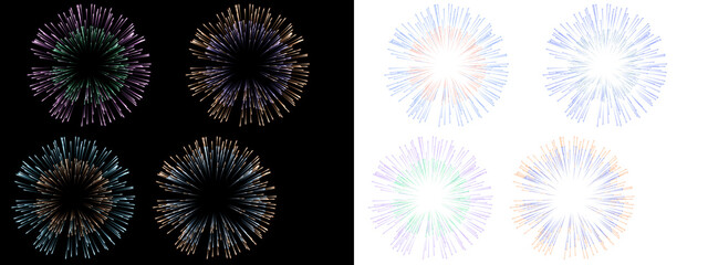 Abstract Fireworks Burst Background