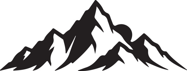 Mountain silhouette landscape