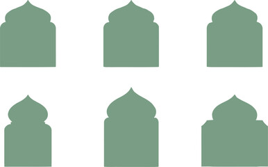 Elegant Islamic Architecture Silhouettes Vector Design
