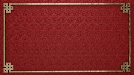 Red golden frame traditional chinese pattern 3d render. ideal for chinese new year, lunar festivities, cultural events, or elegant background designs. - Powered by Adobe