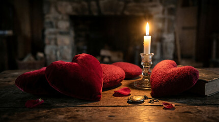 Valentine's Day Image Background. Photorealistic Image of Valentine's Day.