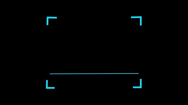 animated glow blue barcode scanner qr code Icon animation.4k animation