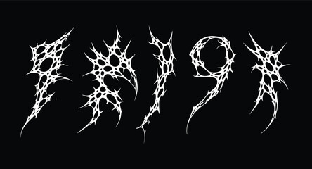 set y2k neo tribal sigilism tatto pack. Flame shape in liquid mercury. skeletal web abstract neo tribal cyber sigil gothic melted modern burn form, design element.