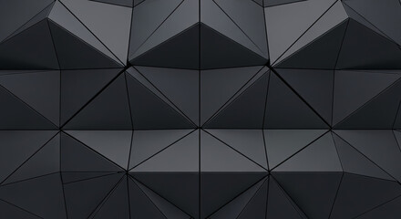 Dark gray triangular geometric pattern, creating a modern and abstract texture, showcasing a sleek and sophisticated design suitable for various backgrounds