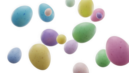 Colorful easter eggs on black background