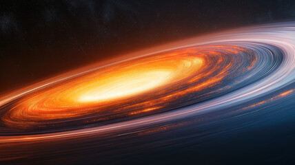 Realistic black hole illustration in 8k resolution, featuring cosmic swirling patterns