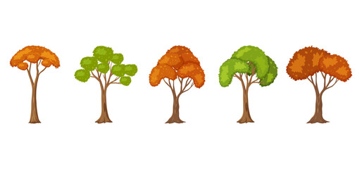 Colorful Tree Vector Illustration &ndash; Vibrant Multicolor Nature Design, Artistic Decorative Foliage Concept for Eco, Growth & Modern Graphic Use