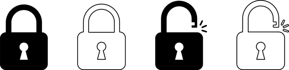 Sequence of locks showing different states © mohammad