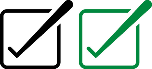 Checkmarks in squares