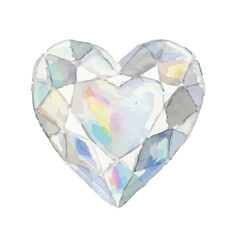 Fototapeta premium Watercolor-style diamond illustration