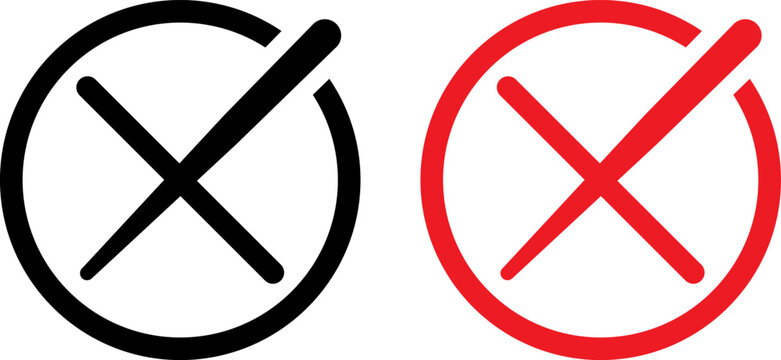 Two circular x symbols