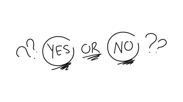 yes or no decision making question animation - Powered by Adobe