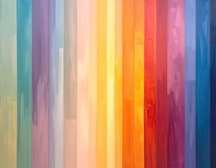 Vertical bands of color blend, showing spectrum from cool to warm, artistic and abstract