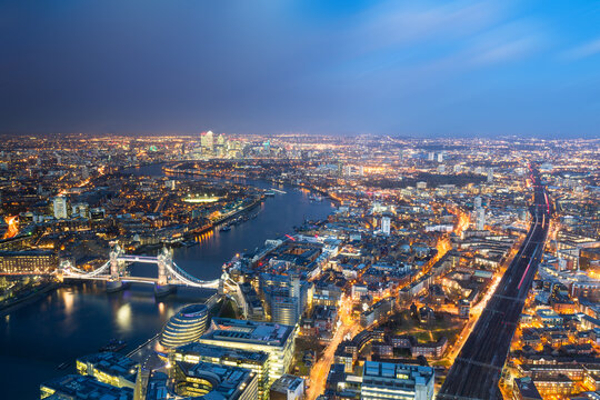 Aerial view of London