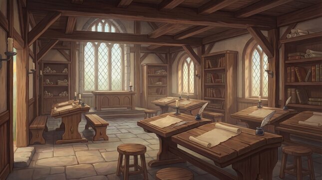 Medieval Library Study Room