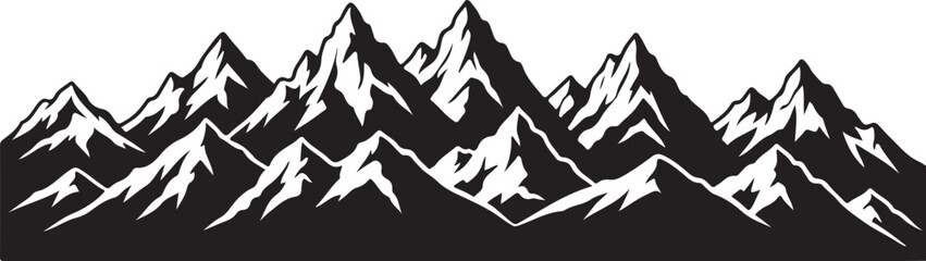 Mountain range silhouette