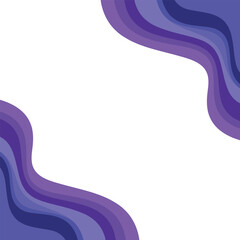 Abstract flowing purple lines and curves on a plain white background