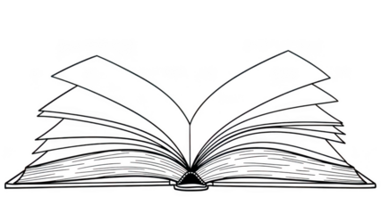 Open book with pages displayed