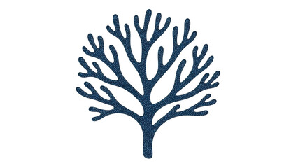 Abstract blue coral design