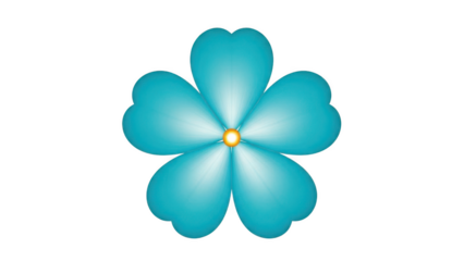 Blue flower with yellow center