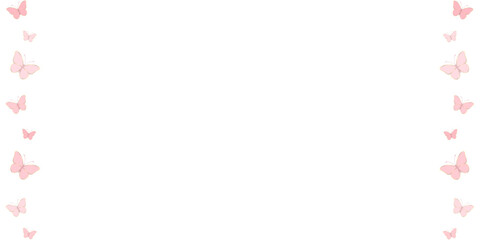 Butterflies in flight vector paper style illustration