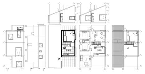 house architecture plan 3d illustration   © Svjatoslav
