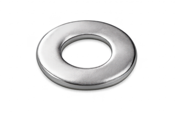 Silver metal ring with transparent background for graphic designs.