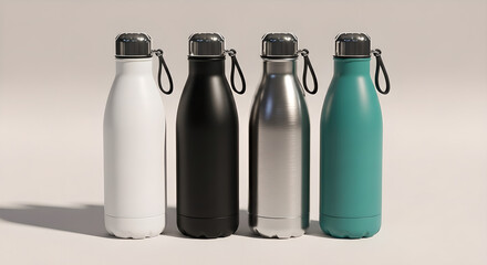 Water Bottle Insulated Reusable Multi Color Stainless Steel