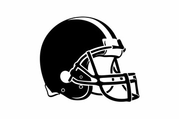 Fototapeta premium construction helmet silhouette illustration for safety and construction design
