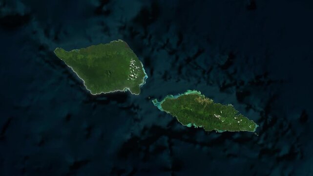 Samoa Map Animation Zoom In