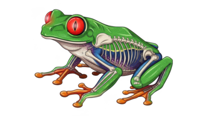 Detailed anatomy of a frog