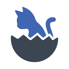 Hungry Baby Bird In Egg Icon