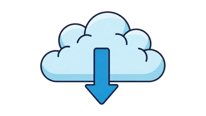 Cloud with download arrow