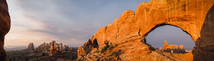 panoramic view of red arches