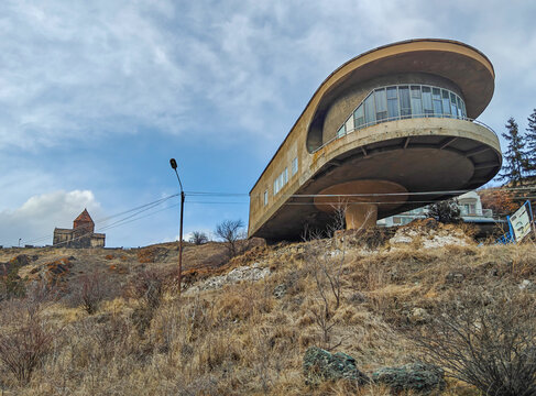 Sevan, Armenia - built on the shores of Sevan Lake during URSS rule as a retreat for the Writers' Union of Armenia, the Writers House is one of the finest example of Soviet Brutalism