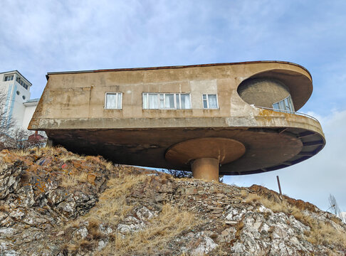 Sevan, Armenia - built on the shores of Sevan Lake during URSS rule as a retreat for the Writers' Union of Armenia, the Writers House is one of the finest example of Soviet Brutalism