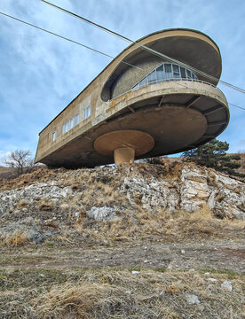 Sevan, Armenia - built on the shores of Sevan Lake during URSS rule as a retreat for the Writers' Union of Armenia, the Writers House is one of the finest example of Soviet Brutalism