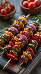 shish kebab on the grill