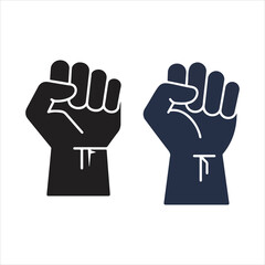 Obraz premium Fist icon representing power and protest