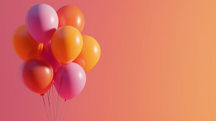 Bright Colourful Birthday Balloons Festive Party Scene