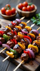 shish kebab on skewers
