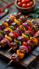 shish kebab on the grill