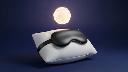 Sleeping Mask on Pillow with Moon Light Effect for Relaxation and Comfort