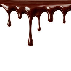 Dark Chocolate Drips - Sweet Dessert Sauce Background