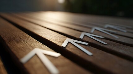 A series of metallic arrows point upward on a wooden surface symbolizing growth and progress