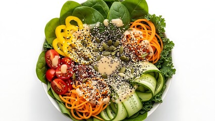 Vibrant Salad Bowl with Vegetables and Seeds Healthy Meal Option