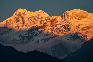 Golden Sunrise Illuminating Thulagi Chuli