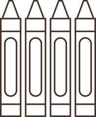 Illustration of colored pencils vector